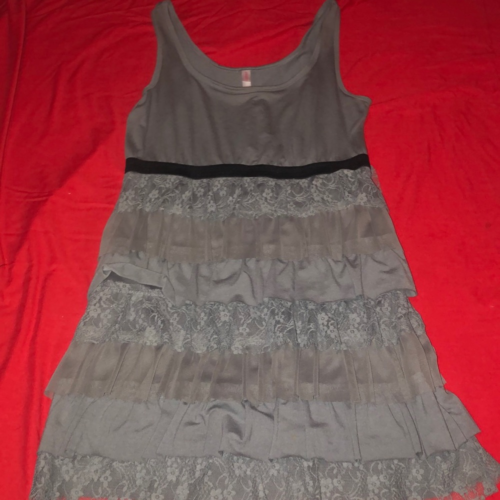 Xhilaration Ruffled gray dress #48